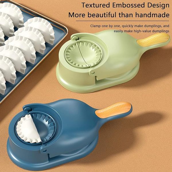 2-in-1 Dumpling Wrapper Tool Food Grade Manual Dumpling Wrapper Mold Labor-saving Baking Pastry Home Kitchen Gadget ( Without Box) Random Color