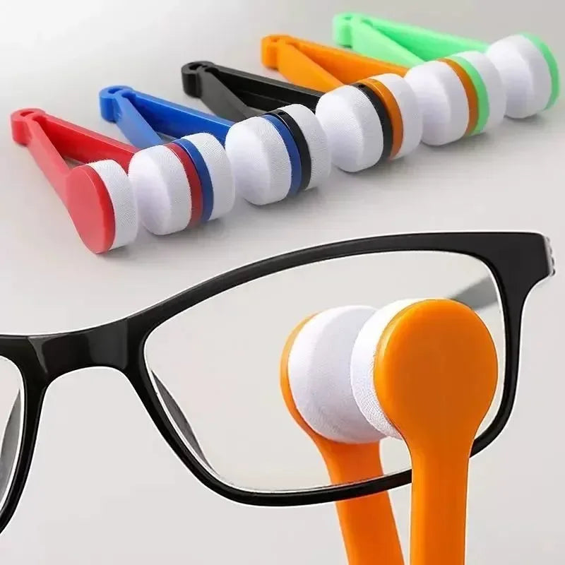 Mini Eyeglass Sunglasses Microfiber Spectacles Cleaner Soft Brush